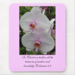 Orchid - Pink Blossom (Colossians 2:3) Mouse Pad