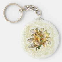 Orchids etched keychain