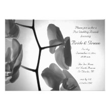 Orchids on the Stem Post Wedding Brunch Invitation