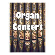 Organ concert invitation - pipes