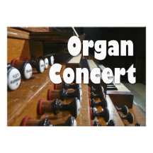 Organ concert invite - French organ console