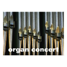 Organ concert invite - metal pipes