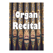 Organ recital invitation - pipes