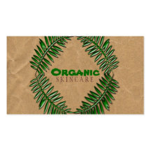 Organic  Dark Brown Paper Business Card