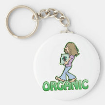 ORGANIC hippie with organic food Key Chain