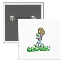 ORGANIC hippie with organic food Pin