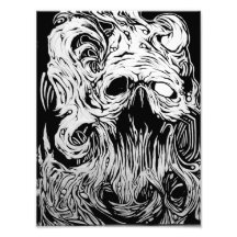 organic skull photo print