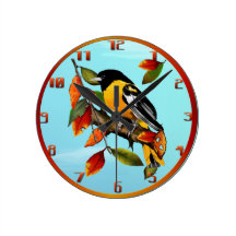 Oriole In Fall Wallclock
