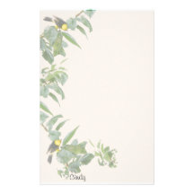 Orioles & Leaves Personalised Stationery