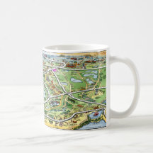 Orlando Florida Cartoon Map Coffee Mug