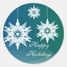 Ornament Snowflakes Holiday Stickers