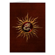 Ornamental Sun Dragon Card