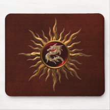 Ornamental Sun Dragon Mouse Mat