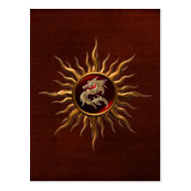 Ornamental Sun Dragon Postcards