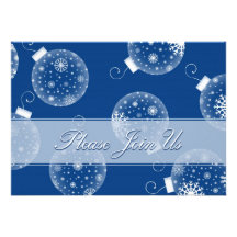 Ornaments Christmas Dinner Invitation Cards