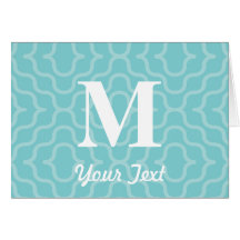 Ornate Contemporary Monogram - Letter M Card