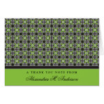 Ornate Custom Thank You Card (apple/black)