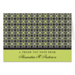 Ornate Custom Thank You Card (lime/black)
