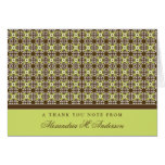 Ornate Custom Thank You Card (lime/chocolate)