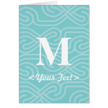 Ornate Knotwork Monogram - Letter M Greeting Cards