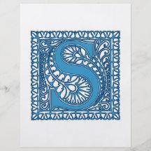 Ornate Monogram S Full Colour Flyer