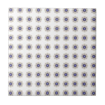 Ornate Purple And Gold Stars Ceramic Tile