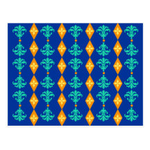Ornate Stripe Postcards