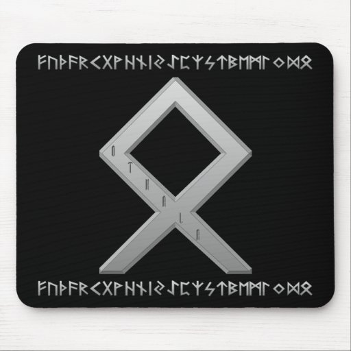 Othala Rune grey Mousepad