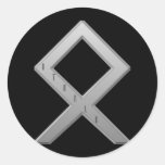 Othala Rune grey Round Sticker