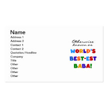 Otherwise Known as Best-est Baba T-shirts and Gift Business Cards