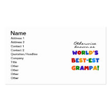 Otherwise Known as Best-est Grampa Tshirts Business Cards