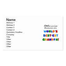 Otherwise Known as Best-est Grandpa Gifts Business Card