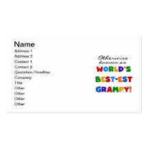 Otherwise Known as World's Best-est Grampy Gifts Business Card Template