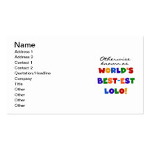 Otherwise Known Best-est Lolo T-shirts and Gifts Business Card