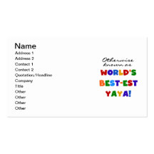 Otherwise Known Best-est Yaya T-shirts and Gifts Business Card Templates