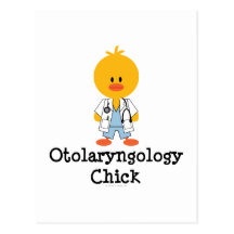 Otolaryngology Chick Postcard