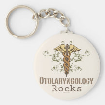 Otolaryngology Rocks Caduceus Key Chain