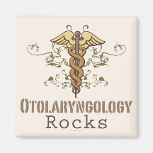 Otolaryngology Rocks Caduceus Magnet