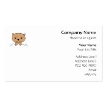 Otter in Water. Business Cards