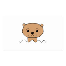 Otter in Water. Business Cards
