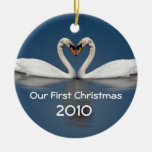 Our First Christmas Pretty Swans Christmas Tree Ornament
