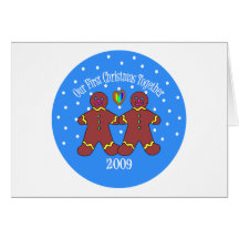 Our First Christmas Together 2009 (GLBT Men) Greeting Cards