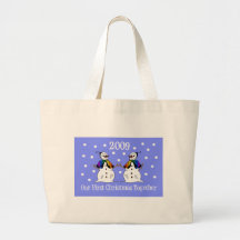 Our First Christmas Together 2009 (GLBT Snowwomen) Canvas Bags