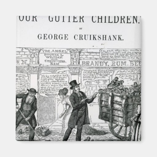Our Gutter Children, 1869 Refrigerator Magnet