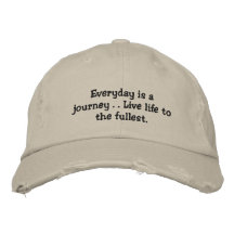 Our journey embroidered hat
