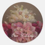 Our Wedding Sticker With Bridal Flowers