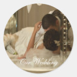 Our Wedding Sticker With Bride and Groom