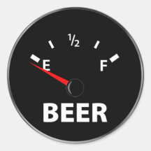 Out of Beer Fuel Gauge Stickers