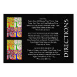 'Out Of Town Guest DIRECTIONS' Card (small rec) Personalised Invite