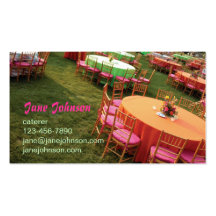 outdoor party tables business card templates